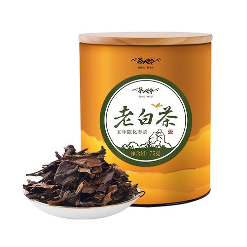 차인령 복鼎노 백차 5년진화 수미 차 캔 75g