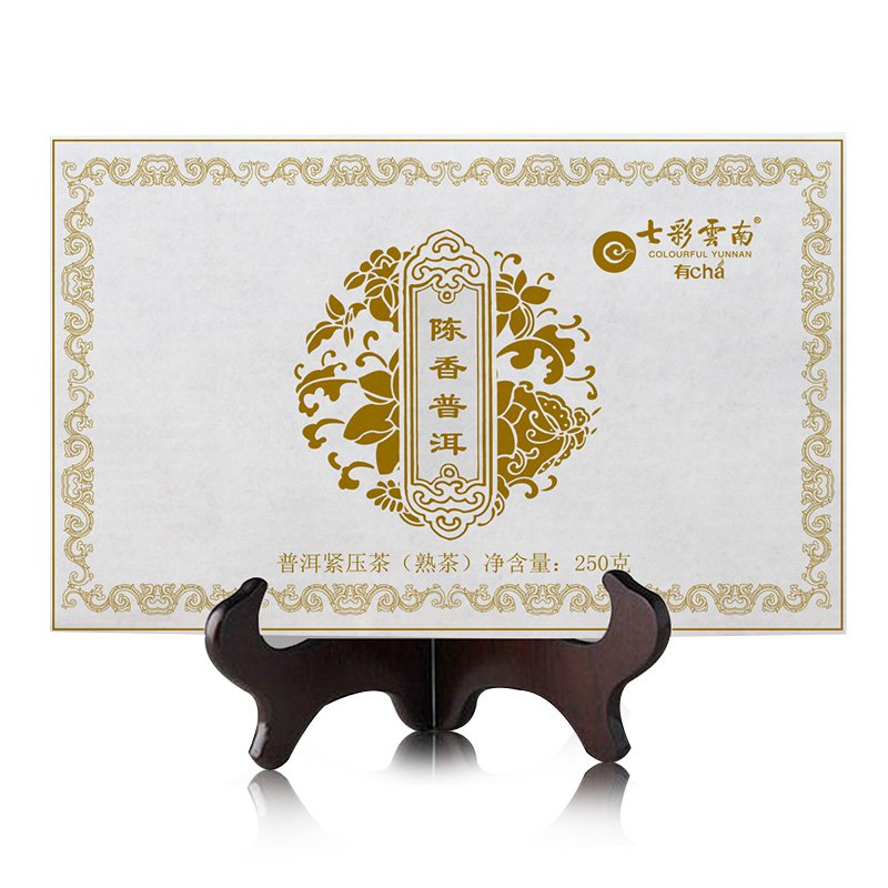 칠채 운남 맹해 교목 보이차 숙차 3년 진향 보이전순료250g