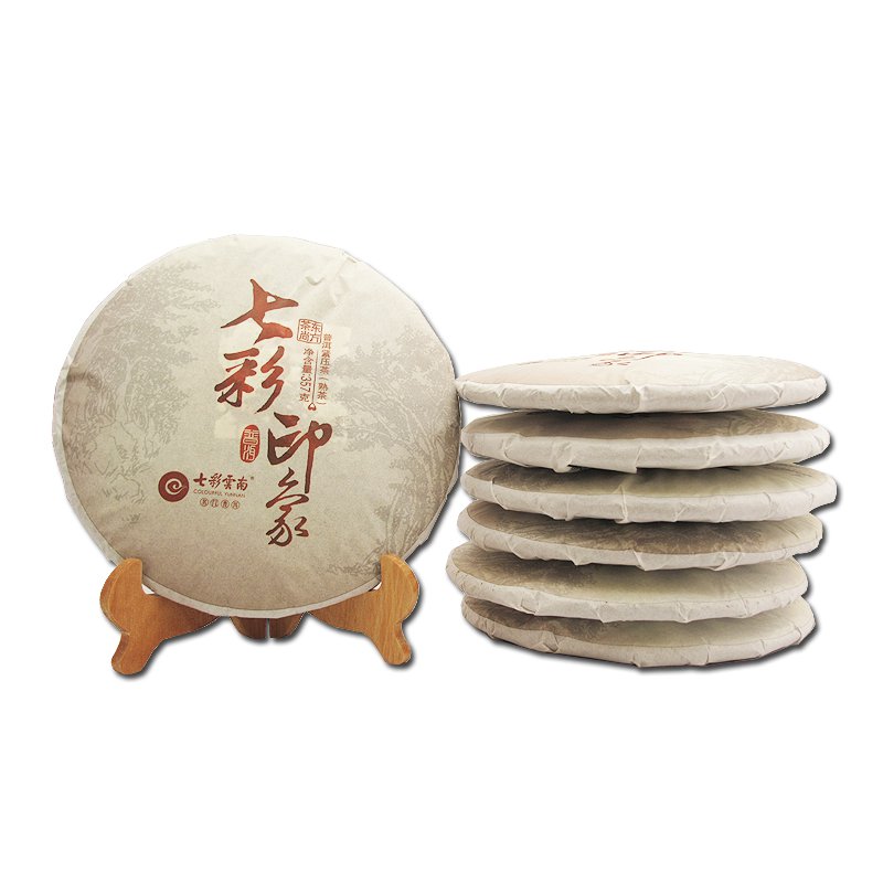 칠채 운남 경봉상 보이차 칠채인상 숙차 맹해 칠자병357g차